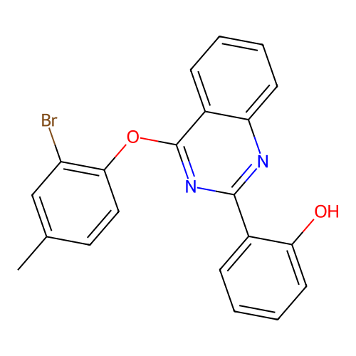 2-(4-(2-Bromo-4-methylphenoxy)quinazolin-2-yl)phenol structure
