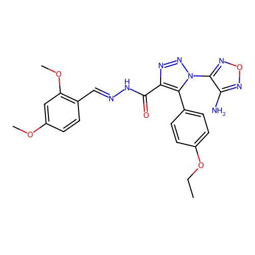 C22H22N8O5 structure