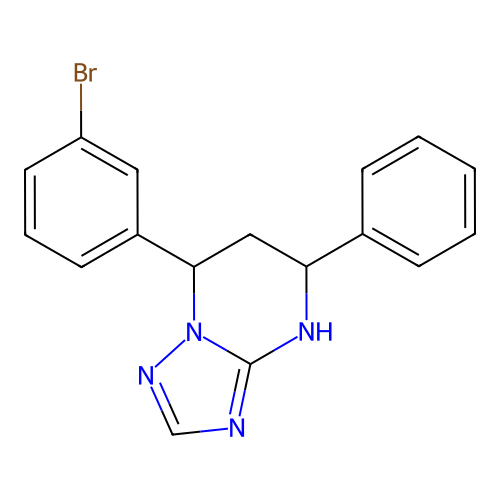 7-(3-Bromophenyl)-5-phenyl-4,5,6,7-tetrahydro[1,2,4]triazolo[1,5-a]pyrimidine structure