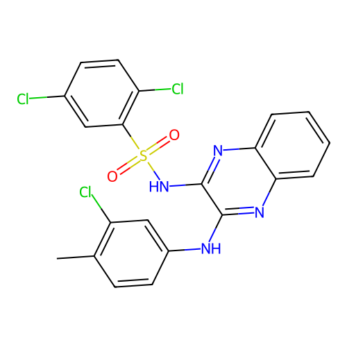 C21H15Cl3N4O2S structure