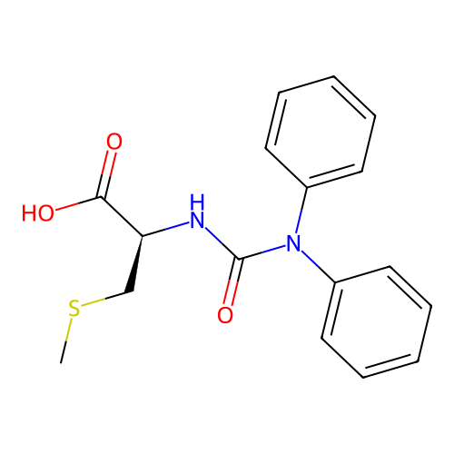 L-Cysteine, N-((diphenylamino)carbonyl)-S-methyl- structure
