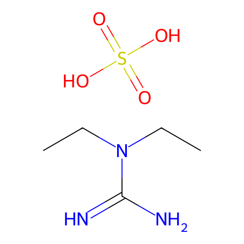 Sulfuric acid--N,N-diethylguanidine (1/1) structure