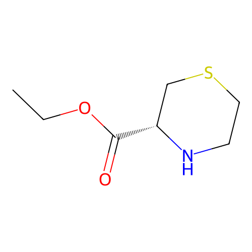 Ethyl (3R)-thiomorpholine-3-carboxylate structure