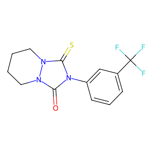 1H-(1,2,4)Triazolo(1,2-a)pyridazin-1-one, hexahydro-3-thioxo-2-(3-(trifluoromethyl)phenyl)- structure