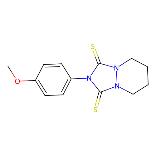 1H-(1,2,4)Triazolo(1,2-a)pyridazine-1,3(2H)-dithione, tetrahydro-2-(4-methoxyphenyl)- structure