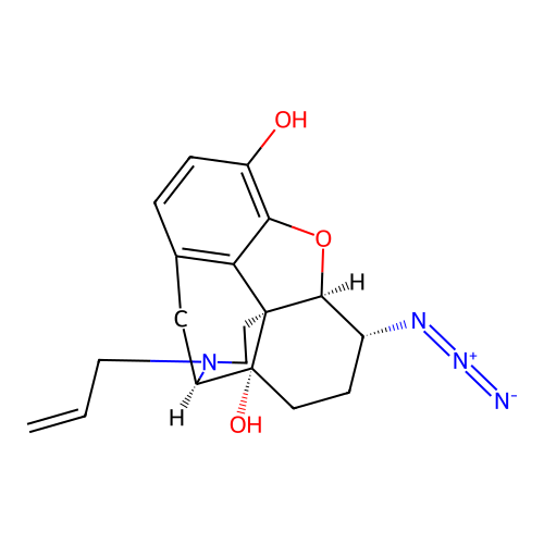 Morphinan-3,14-diol, 6-azido-4,5-epoxy-17-(2-propenyl)-(5-alpha,6-beta)- structure