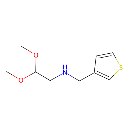 2,2-dimethoxy-N-(thiophen-3-ylmethyl)ethanamine structure