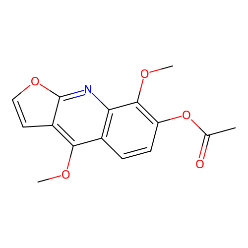 4,8-Dimethoxyfuro[2,3-b]quinolin-7-yl acetate structure