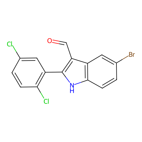 5-bromo-2-(2,5-dichlorophenyl)-1H-indole-3-carbaldehyde structure