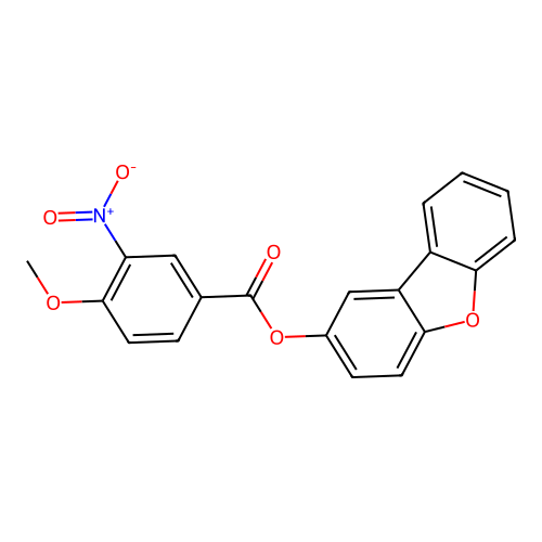 Dibenzofuran-2-yl 4-methoxy-3-nitrobenzoate structure