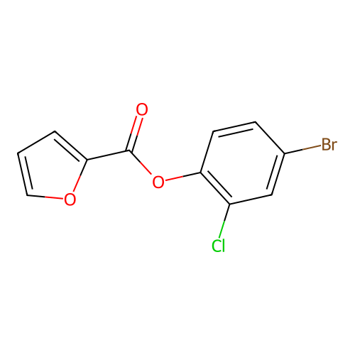 4-Bromo-2-chlorophenyl 2-furoate structure