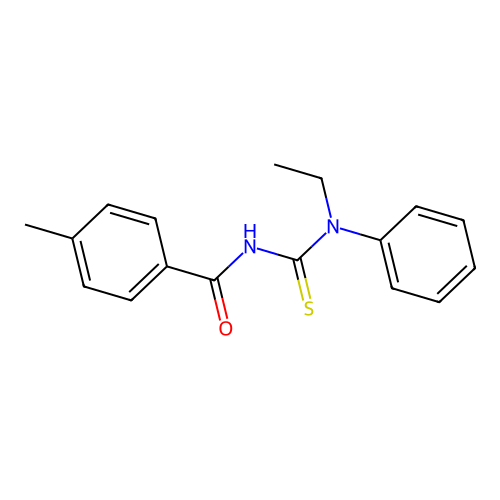 N-[乙基(苯基)硫代氨基甲酰基]-4-甲基苯甲酰胺 structure