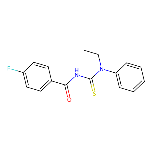 N-[ethyl(phenyl)carbamothioyl]-4-fluorobenzamide structure