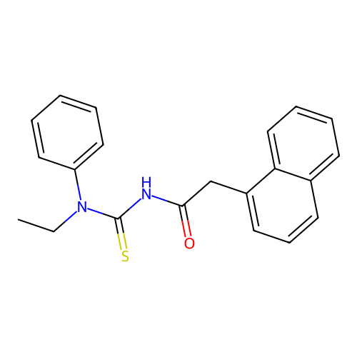N-ethyl-N'-(1-naphthylacetyl)-N-phenylthiourea structure