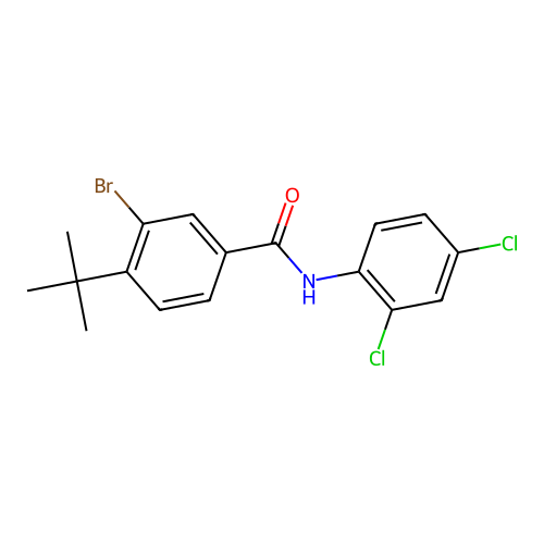 3-bromo-4-tert-butyl-N-(2,4-dichlorophenyl)benzamide structure