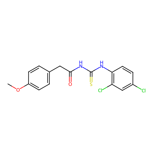 N-[(2,4-dichlorophenyl)carbamothioyl]-2-(4-methoxyphenyl)acetamide structure
