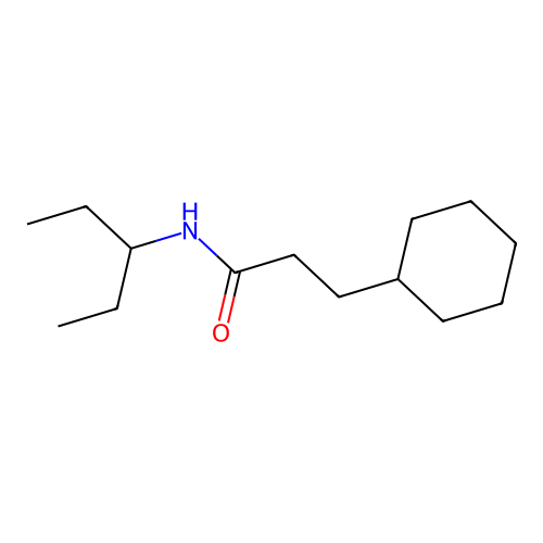 3-cyclohexyl-N-(pentan-3-yl)propanamide structure