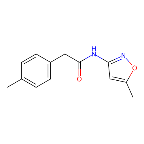 N-(5-methyl-1,2-oxazol-3-yl)-2-(4-methylphenyl)acetamide structure