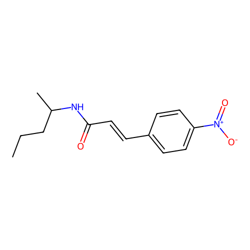 (E)-3-(4-nitrophenyl)-N-pentan-2-ylprop-2-enamide structure