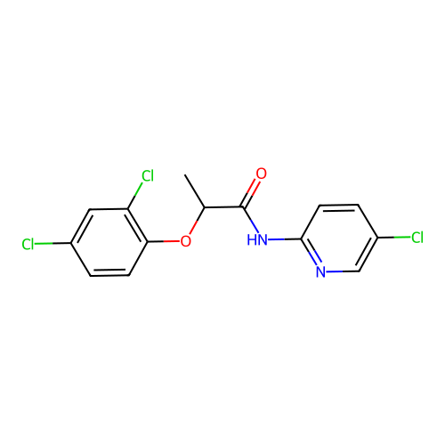 N-(5-chloropyridin-2-yl)-2-(2,4-dichlorophenoxy)propanamide structure