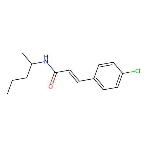 (E)-3-(4-chlorophenyl)-N-pentan-2-ylprop-2-enamide structure