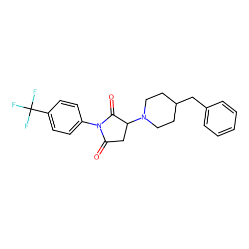 3-(4-Benzylpiperidin-1-yl)-1-[4-(trifluoromethyl)phenyl]pyrrolidine-2,5-dione structure