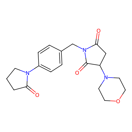 3-(Morpholin-4-yl)-1-[4-(2-oxopyrrolidin-1-yl)benzyl]pyrrolidine-2,5-dione structure