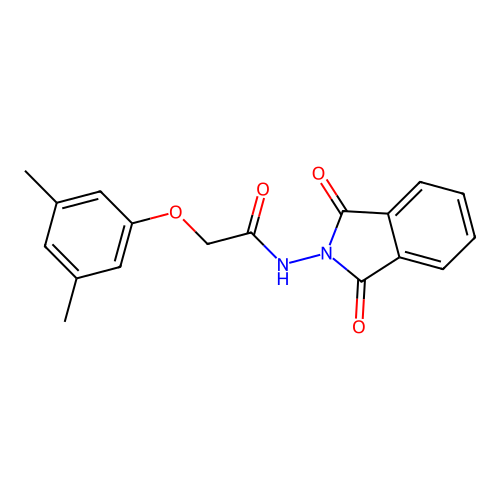 2-(3,5-dimethylphenoxy)-N-(1,3-dioxo-1,3-dihydro-2H-isoindol-2-yl)acetamide structure