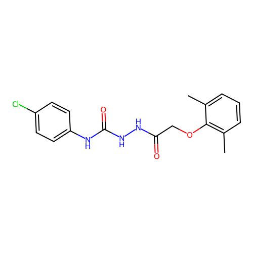 N-(4-chlorophenyl)-2-[(2,6-dimethylphenoxy)acetyl]hydrazinecarboxamide structure