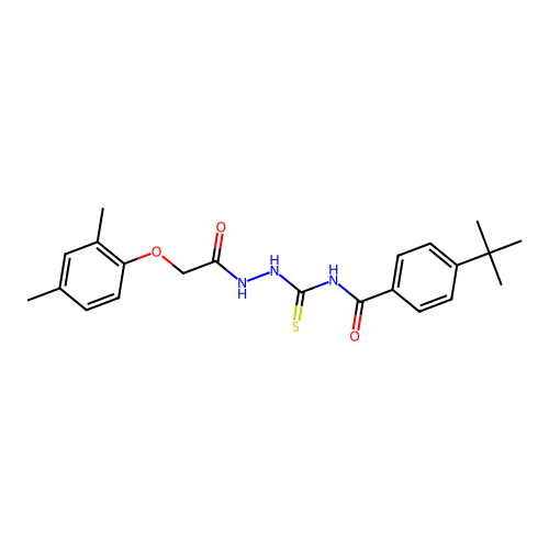 4-tert-butyl-N-[[[2-(2,4-dimethylphenoxy)acetyl]amino]carbamothioyl]benzamide structure