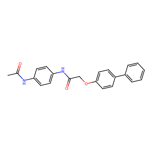 N-(4-acetamidophenyl)-2-(4-phenylphenoxy)acetamide structure