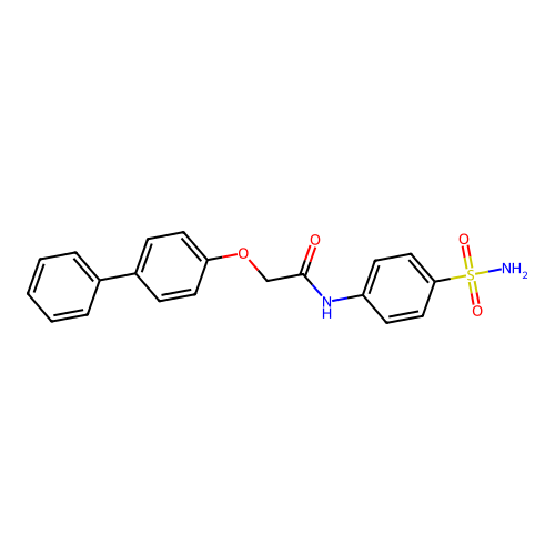 2-(4-phenylphenoxy)-N-(4-sulfamoylphenyl)acetamide structure