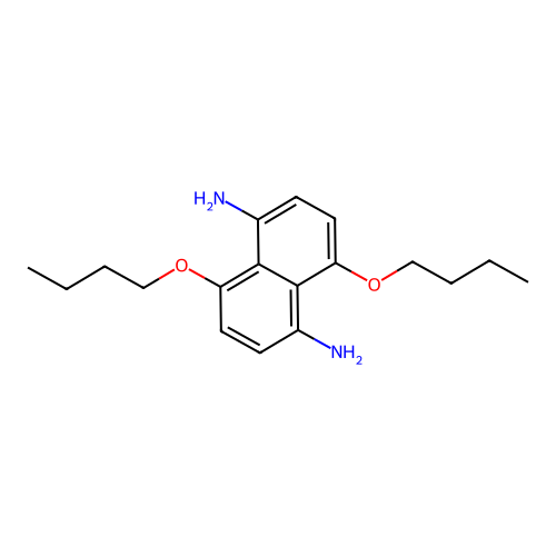 4,8-Dibutoxynaphthalene-1,5-diamine structure