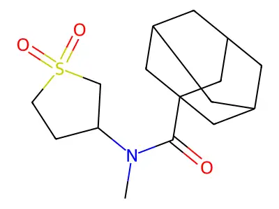 N-(1,1-dioxo-1lambda6-thiolan-3-yl)-N-methyladamantane-1-carboxamide structure