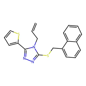 4-Allyl-5-(2-thienyl)-4H-1,2,4-triazol-3-YL 1-naphthylmethyl sulfide structure