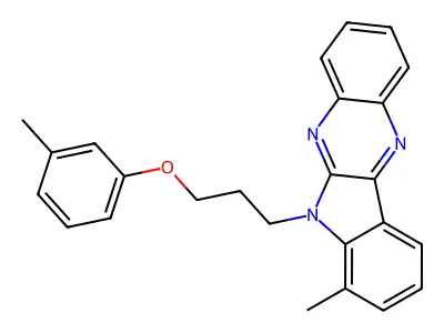 3-Methyl-1-[3-(4-methylindolo[2,3-b]quinoxalin-5-yl)propoxy]benzene structure