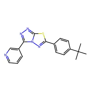 6-(4-Tert-butylphenyl)-3-pyridin-3-yl-[1,2,4]triazolo[3,4-b][1,3,4]thiadiazole structure