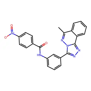 N-[3-(6-methyl-[1,2,4]triazolo[3,4-a]phthalazin-3-yl)phenyl]-4-nitrobenzamide structure