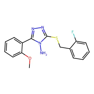 5-[(2-Fluorophenyl)methylthio]-3-(2-methoxyphenyl)-1,2,4-triazole-4-ylamine structure