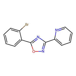 2-[5-(2-Bromophenyl)-1,2,4-oxadiazol-3-yl]pyridine structure