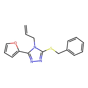 4-Allyl-3-(benzylthio)-5-(2-furyl)-4H-1,2,4-triazole structure