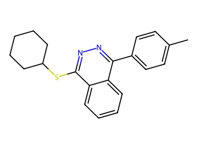 1-Cyclohexylsulfanyl-4-(4-methylphenyl)phthalazine structure