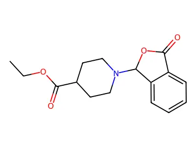 Ethyl 1-(3-oxo-1,3-dihydro-2-benzofuran-1-yl)piperidine-4-carboxylate structure
