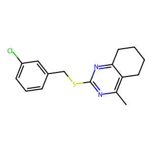 2-[(3-Chlorobenzyl)sulfanyl]-4-methyl-5,6,7,8-tetrahydroquinazoline structure