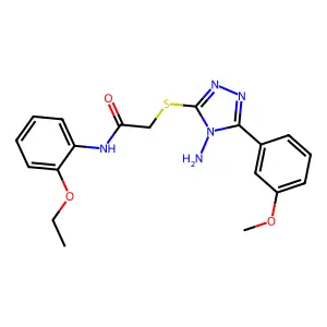 2-{[4-amino-5-(3-methoxyphenyl)-4H-1,2,4-triazol-3-yl]sulfanyl}-N-(2-ethoxyphenyl)acetamide structure