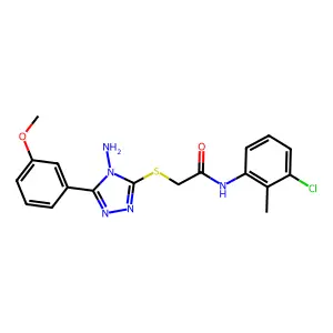2-{[4-amino-5-(3-methoxyphenyl)-4H-1,2,4-triazol-3-yl]sulfanyl}-N-(3-chloro-2-methylphenyl)acetamide structure