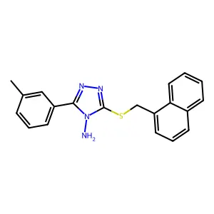 5-(3-Methylphenyl)-3-(naphthylmethylthio)-1,2,4-triazole-4-ylamine structure