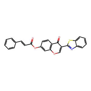 3-(benzo[d]thiazol-2-yl)-4-oxo-4H-chromen-7-yl cinnamate structure