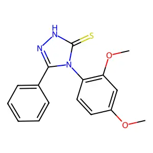 4-(2,4-dimethoxyphenyl)-5-phenyl-4H-1,2,4-triazole-3-thiol structure