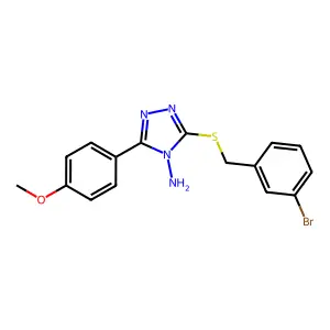 3-[(3-Bromophenyl)methylthio]-5-(4-methoxyphenyl)-1,2,4-triazole-4-ylamine structure